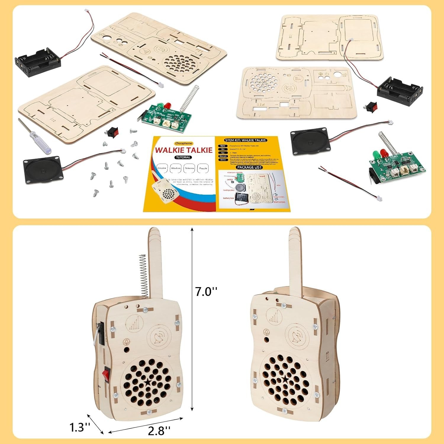 Stem Projects Walkie Talkies Toys for Boys Age 8-12 12-14 Science Kit Building O