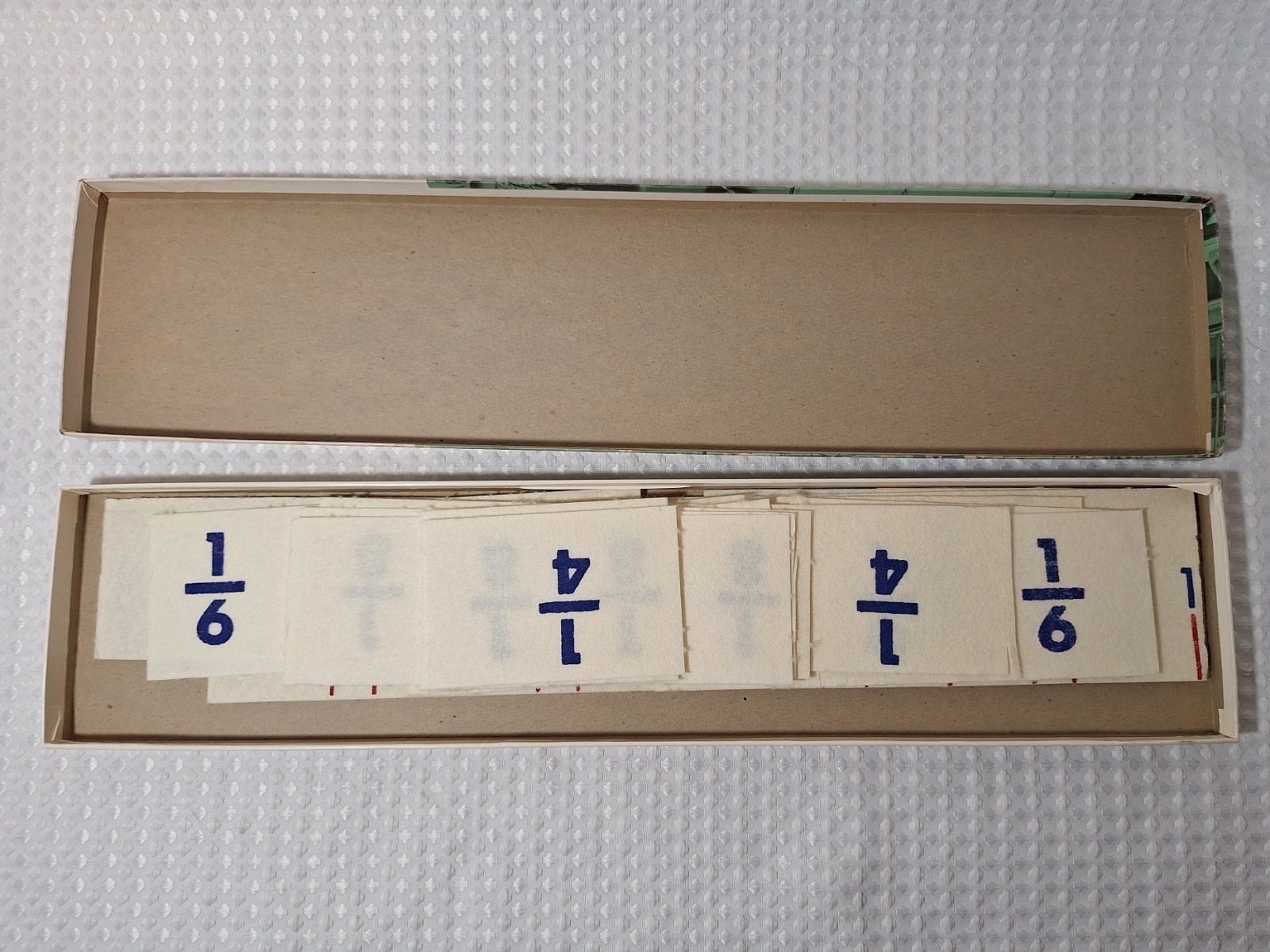 Vintage 1967 INSTRUCTO Flannel Board Visual Aids Fractional Number Line Felt 251