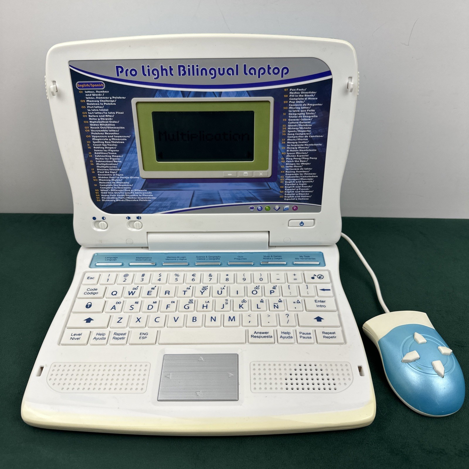 Pro Light Bilingual Laptop English Spanish Talking Computer Educational