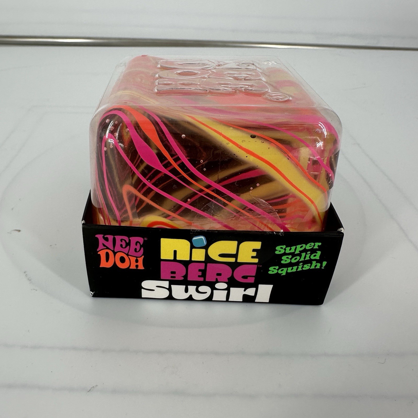 🔥 NeeDoh Nice Berg Swirl Jumbo Squishy Orange Yellow AUTHENTIC Schylling Stress