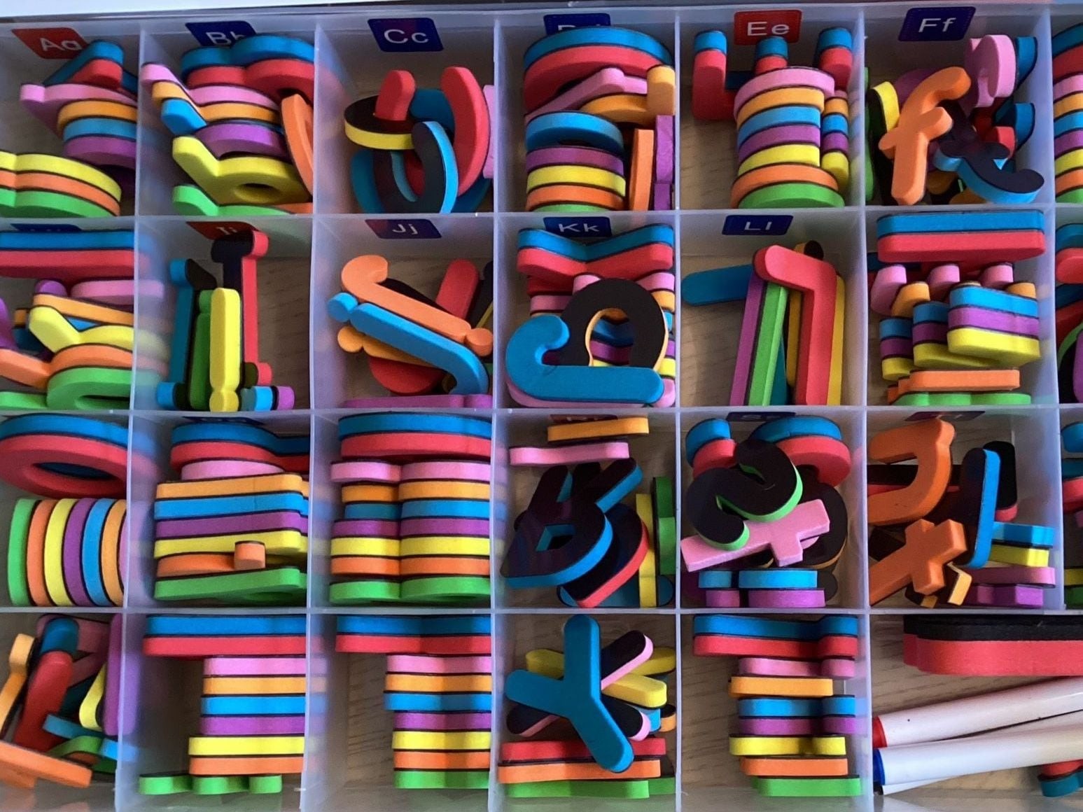 Gamenote 234 Pcs Classroom Magnetic Alphabet Letters Kit with Double-Sided Magne