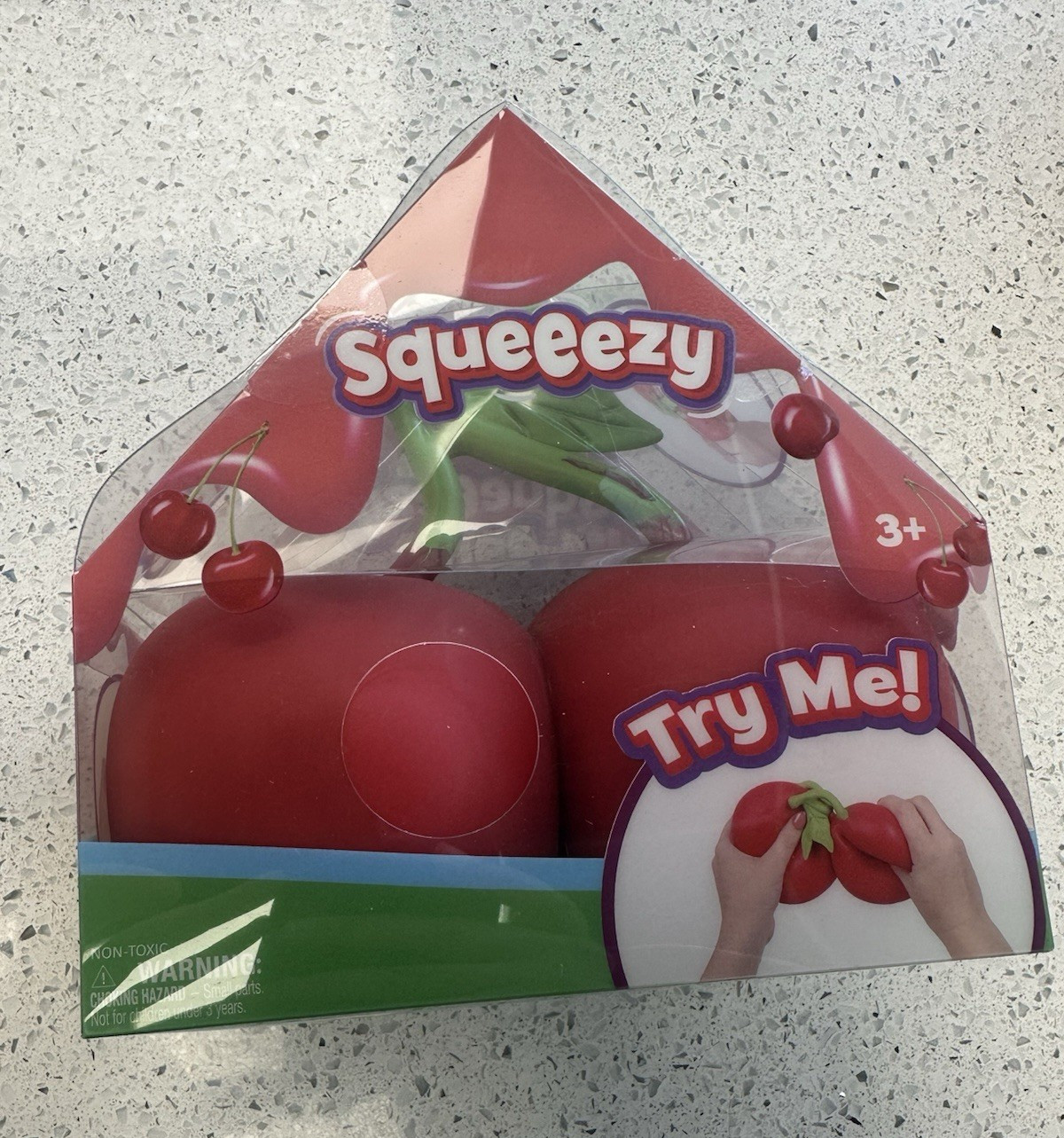 Sunny Days Squeezy Cherry Squeeze Toy – Red/Green – Ages 3+ (3-4 Years)