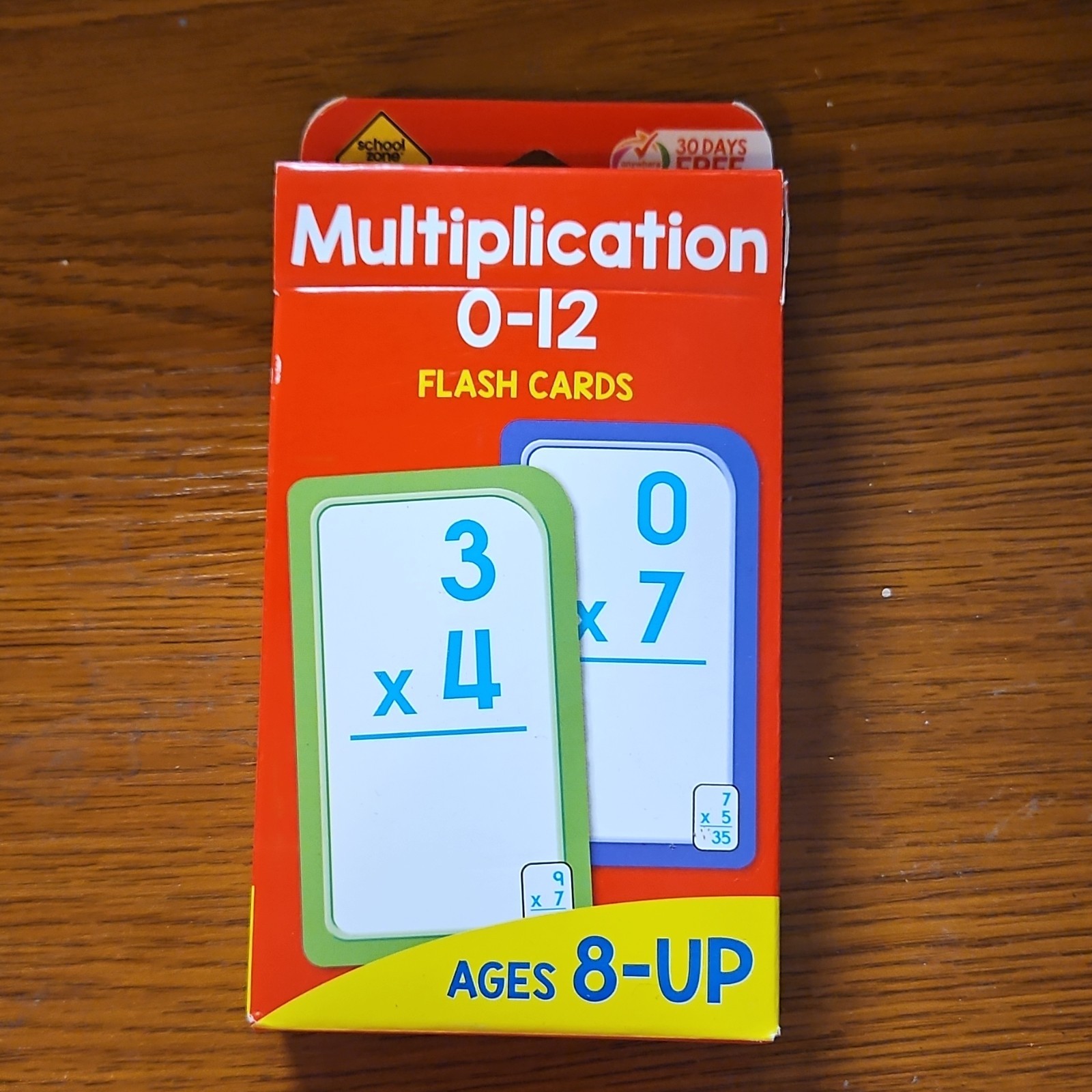 School Zone Multiplication 0-12 Flash Cards Ages 8 and Up, Age Level 8-11 Years