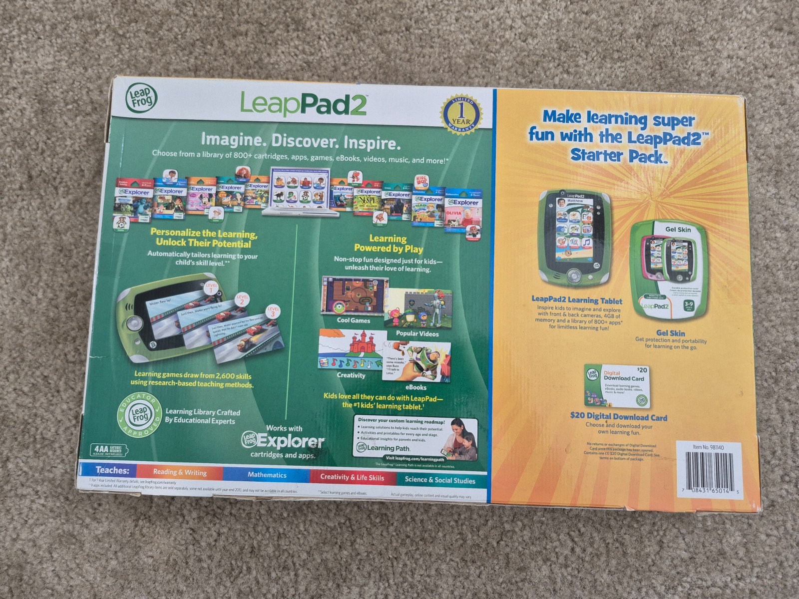 leapfrog 2 Leap Frog tablet handheld youth kids gel skin starter pack