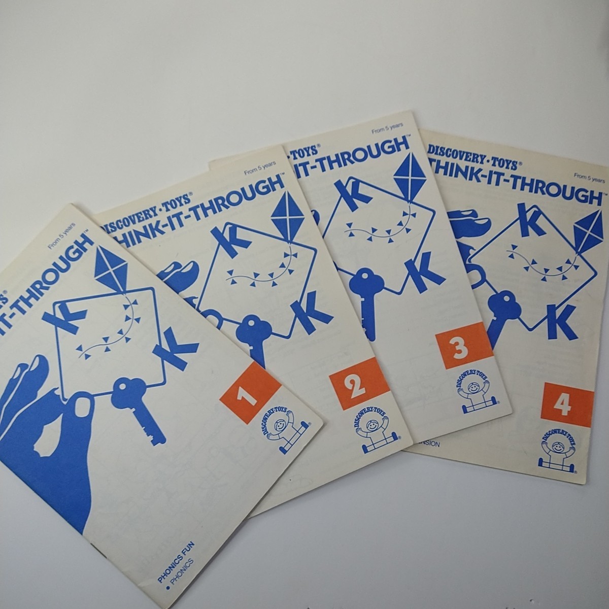 Vintage 1979-1980s Think-It-Through Tiles & 17 Book Lot Phonics Math Words More