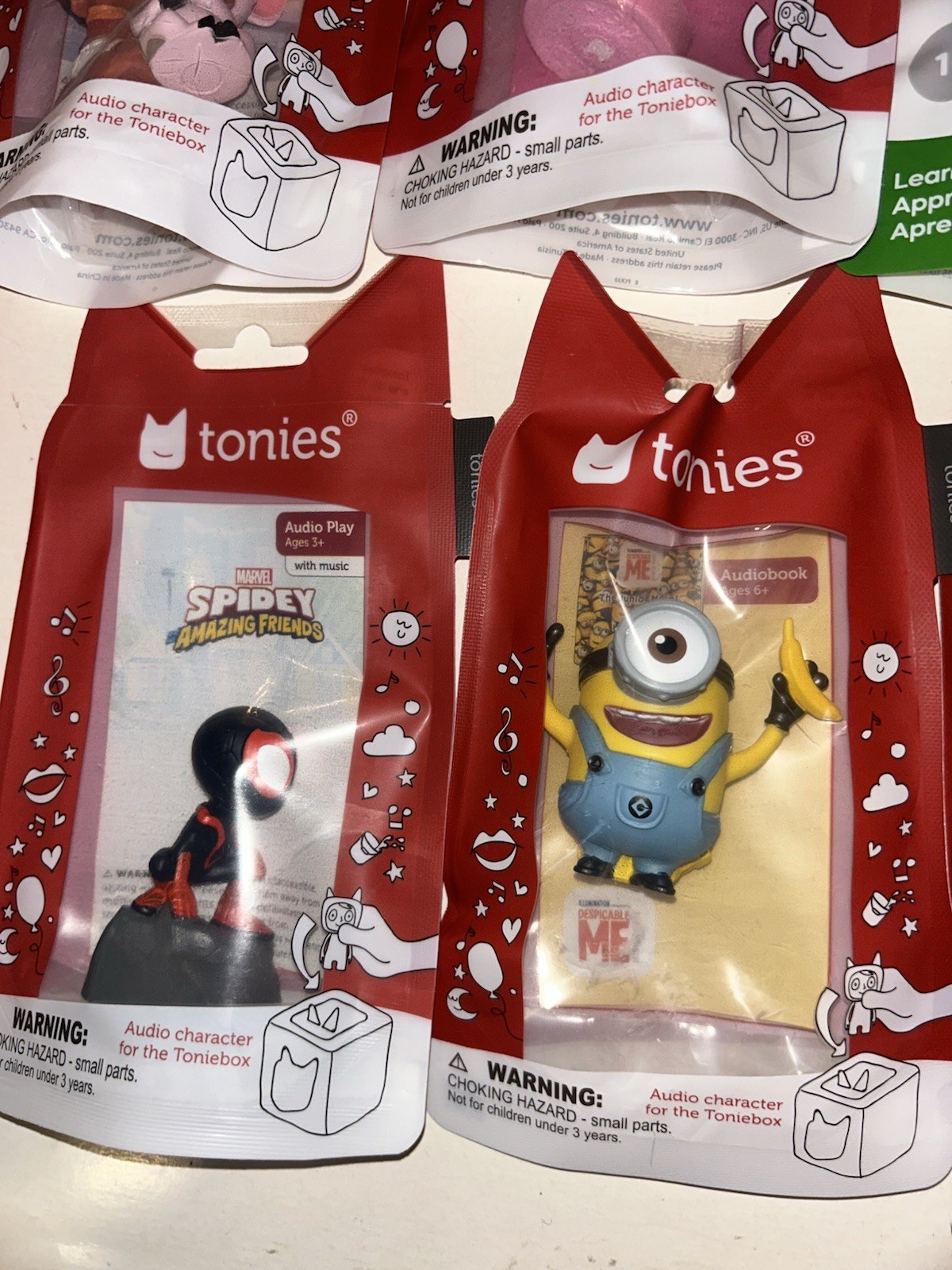 Tonies Huge Girl Bundle Lot Of 10 Ms Rachel Minions Disney Spiderman New Audio A