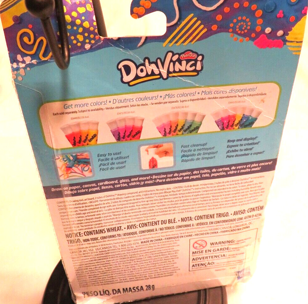 Nos Hasbro Doh Vinci Basic Set Play-Doh Drawing Compound Tool Toy Artist Set