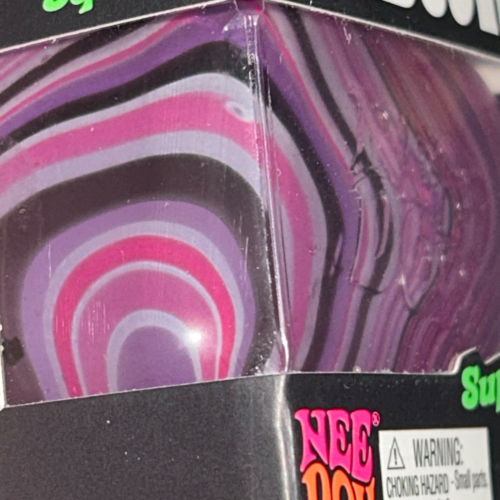 NeeDoh Cube Purple Tie Dye Swirl Nice Satisfying Square Shaped Sensory Toy NIB