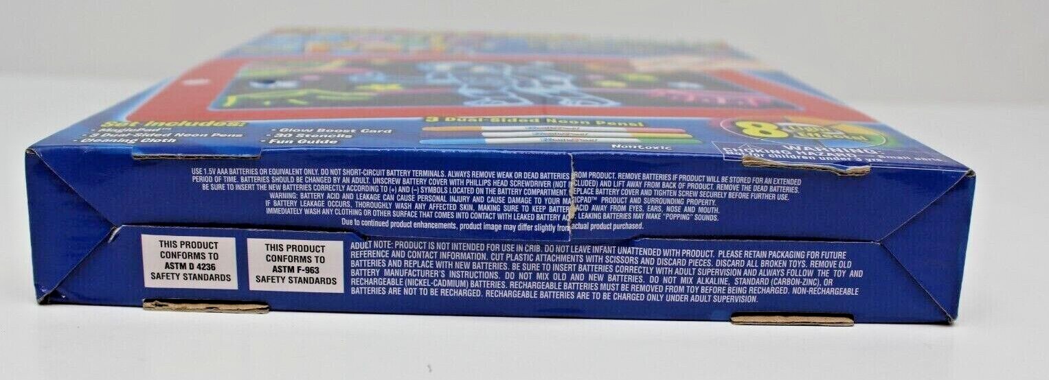 As Seen On TV MAGIC PAD Light-Up Drawing Pad! Create Art That Glows Ages 3+ NIB