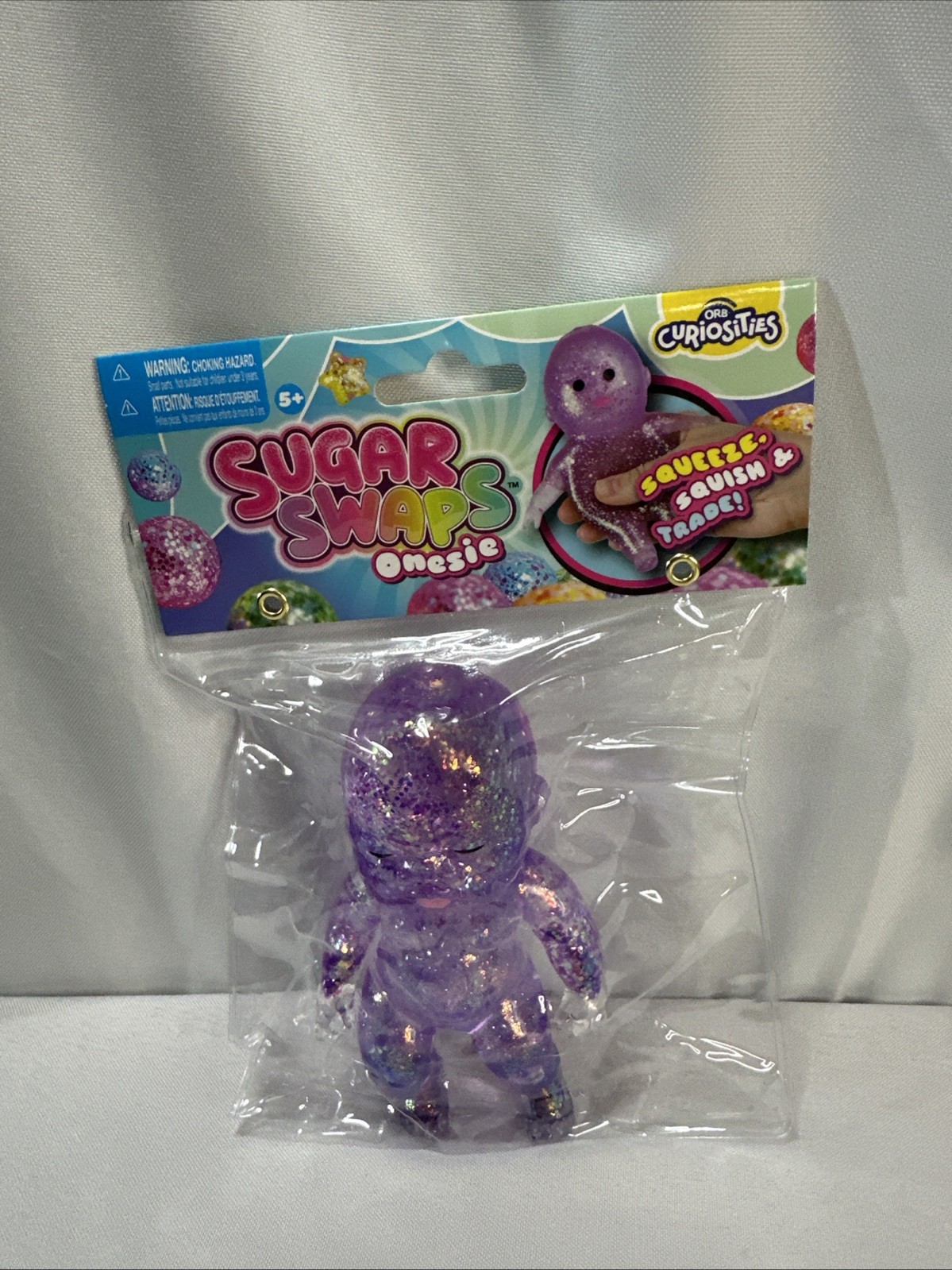 Sugar Swaps Baby Tactile Glitter Squeezable Sensory Toy ORB Curiosities Purple