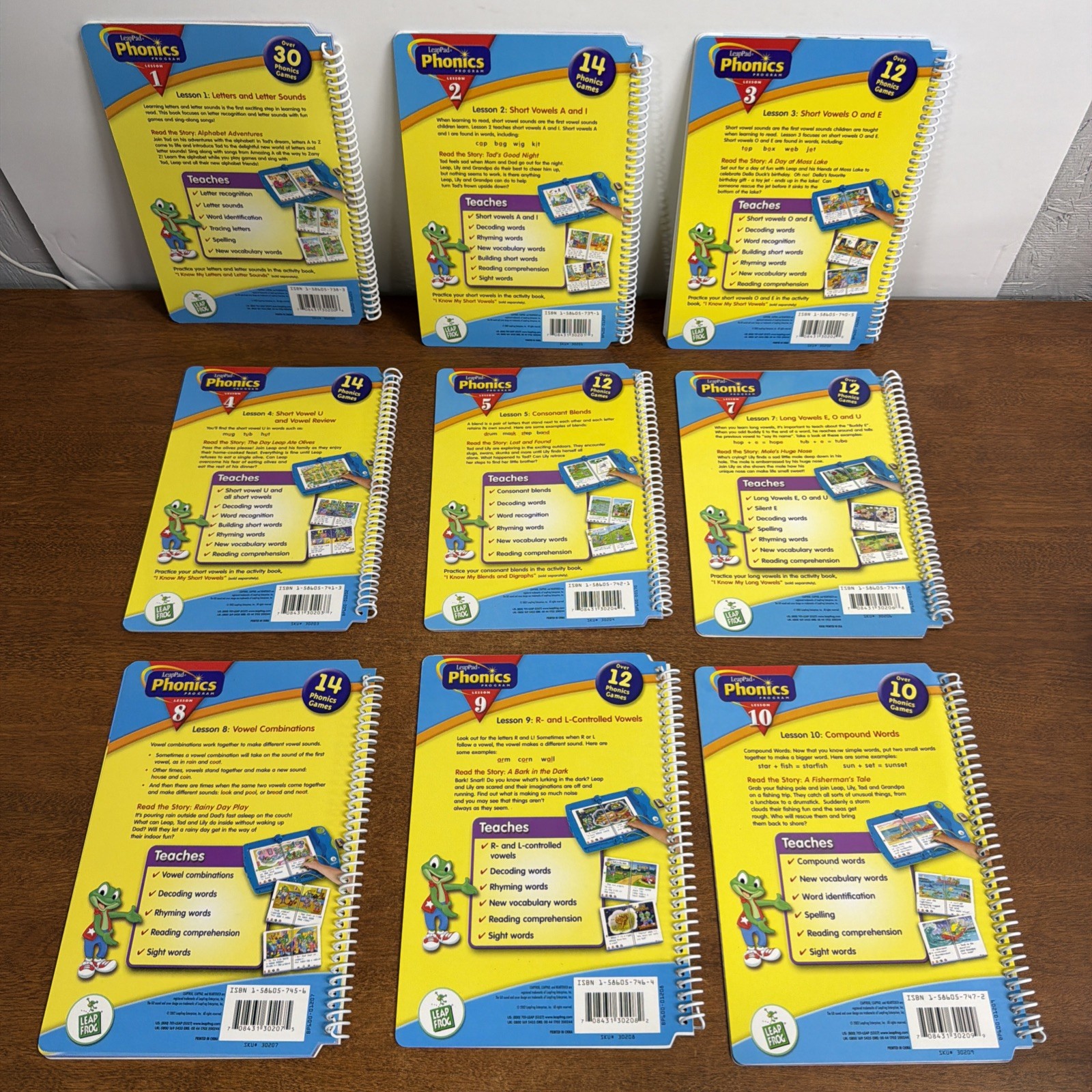 Vintage Leap Frog LeapPad Phonics 10 Book Program Pre-K to 2nd Grade INCOMPLETE