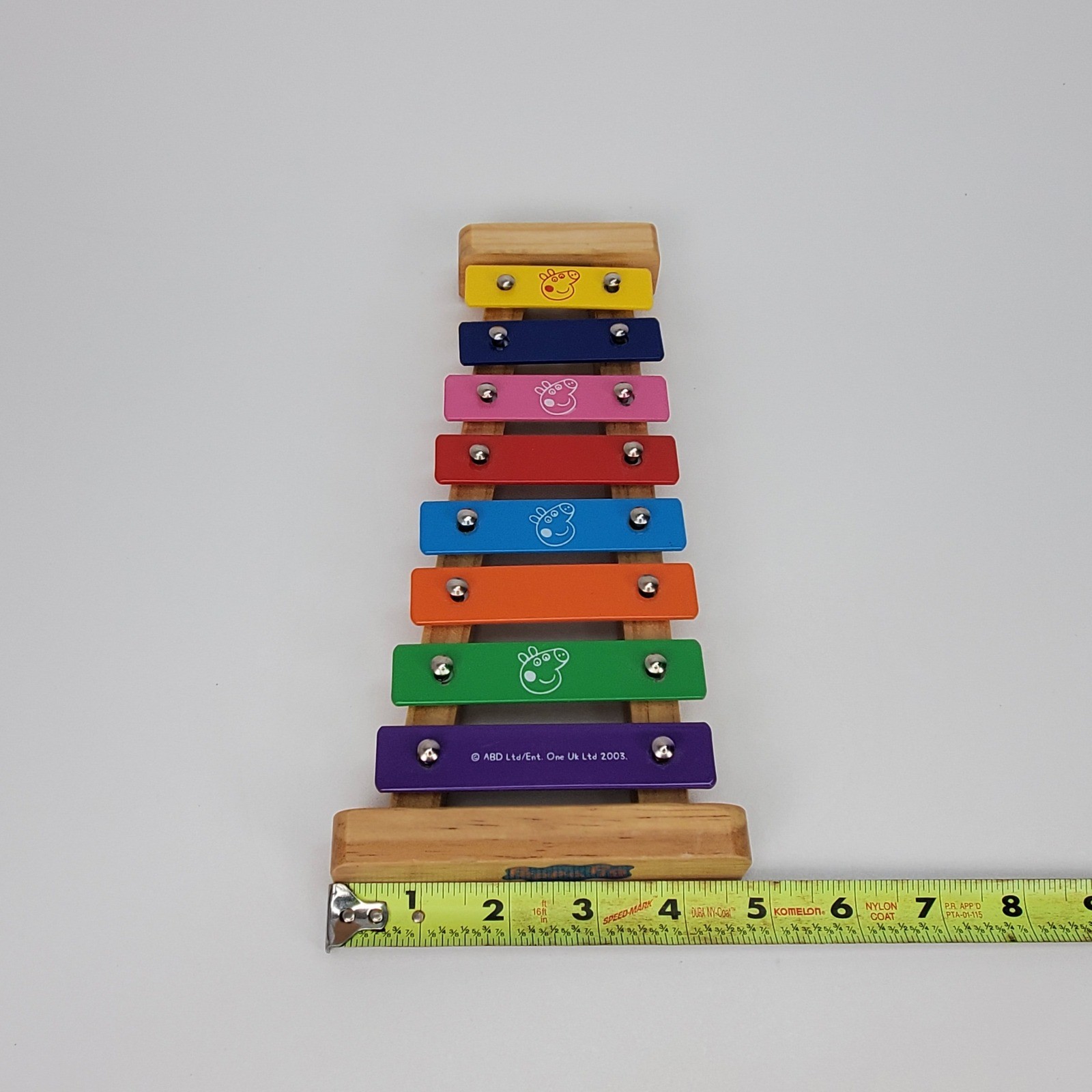 Peppa Pig Wooden Xylophone Musical Toy 8 Note Colorful Metal Bars LB0719