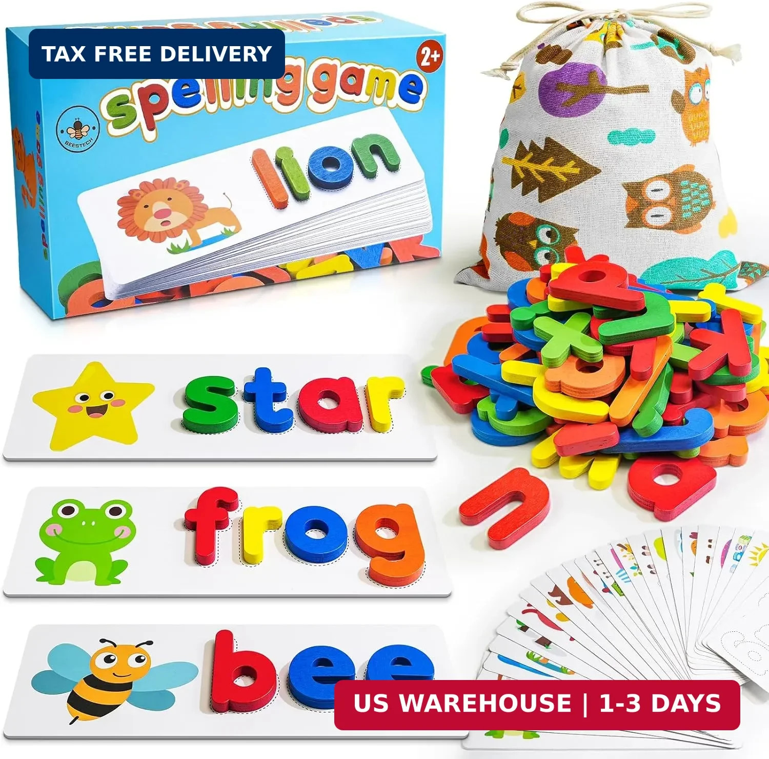 BEESTECH Alphabet ABC Learning Educational Toys for 3 4 5 Years Old Boys Girls,