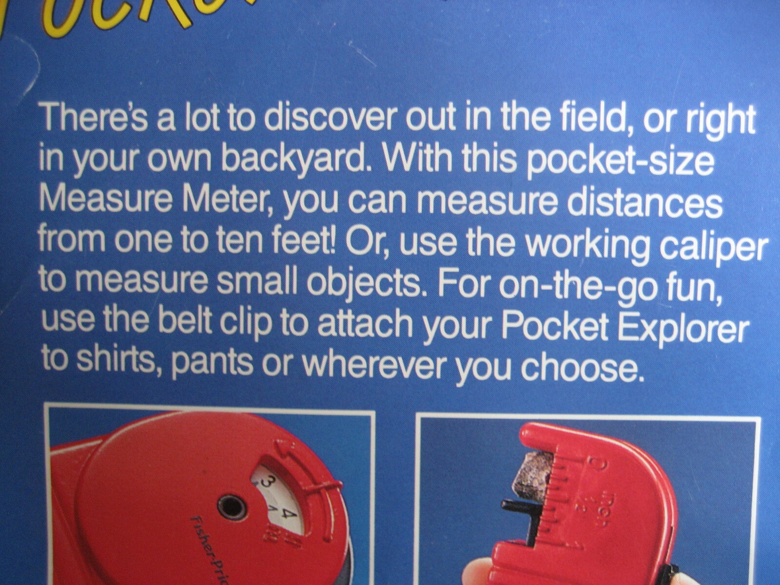 Measure Meter FISHER PRICE Pocket Explorers FEET & METER Inch Caliper
