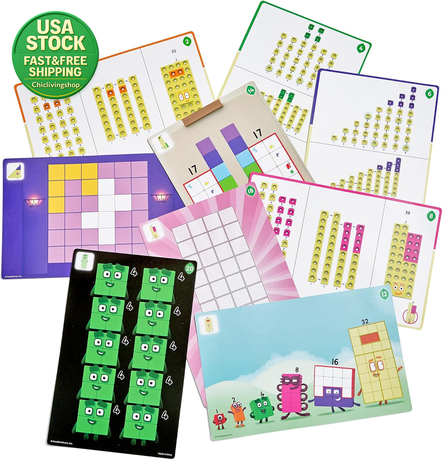 Numberblocks 31-40 Mathlink Cubes Educational Counting Toy Set