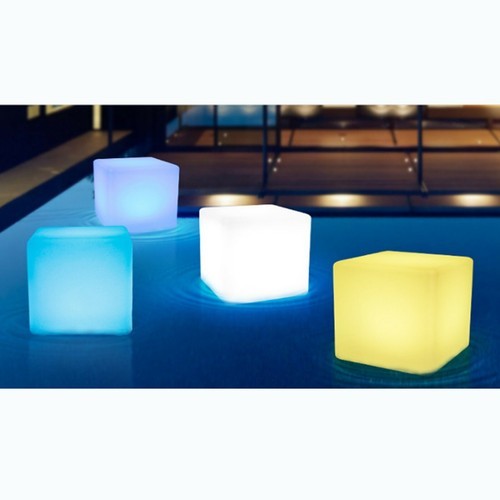 RGB Light Up Square Cube LED 12″ Party Decor Lighting Furniture With 15m Remote