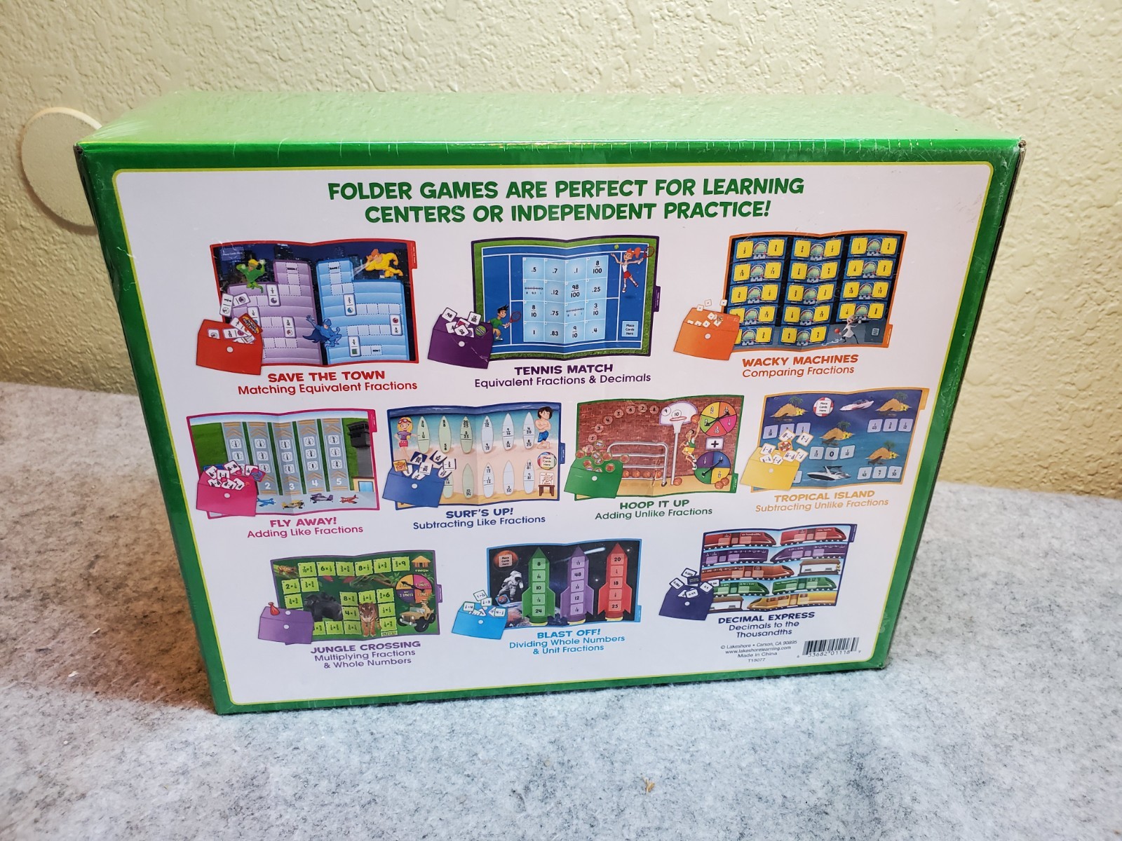 Lakeshore Fractions & Decimals Elementary Folder Games Grades 4-5th Model HH336