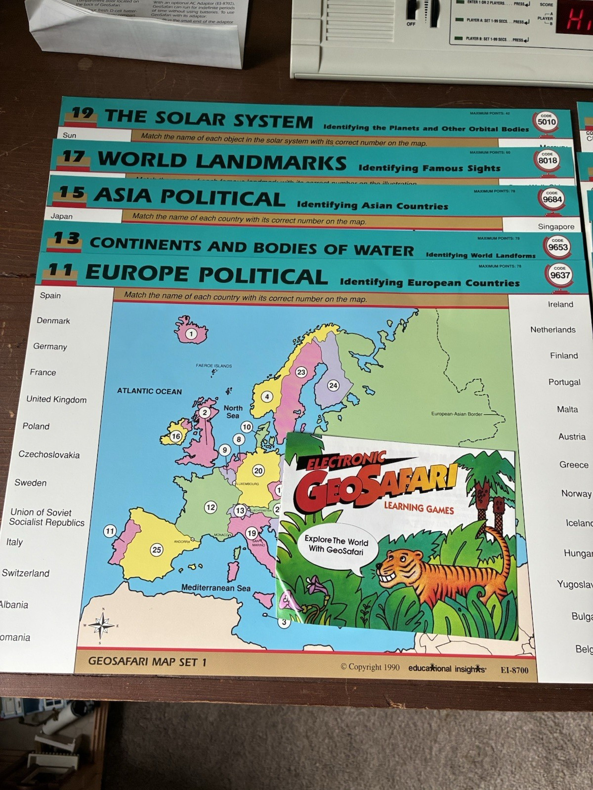 Vintage GeoSafari Geo Safari EI-8700 Electronic Learning Game with 20 Lessons