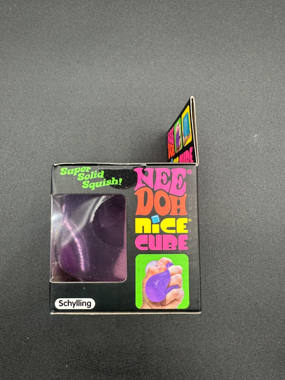 Original Nee Doh Nice Cube – Super Solid Squish! (Purple) – Factory Sealed