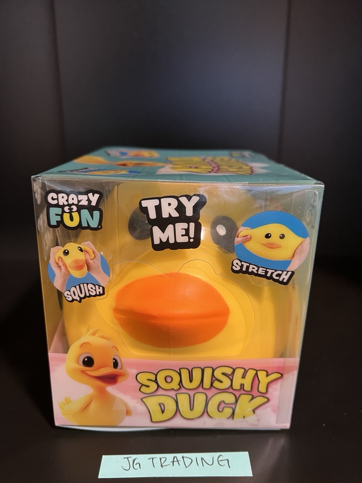 Crazy Fun Duck Squishy Squeeze Toy JUMBO Yellow (VIRAL) 1 Count