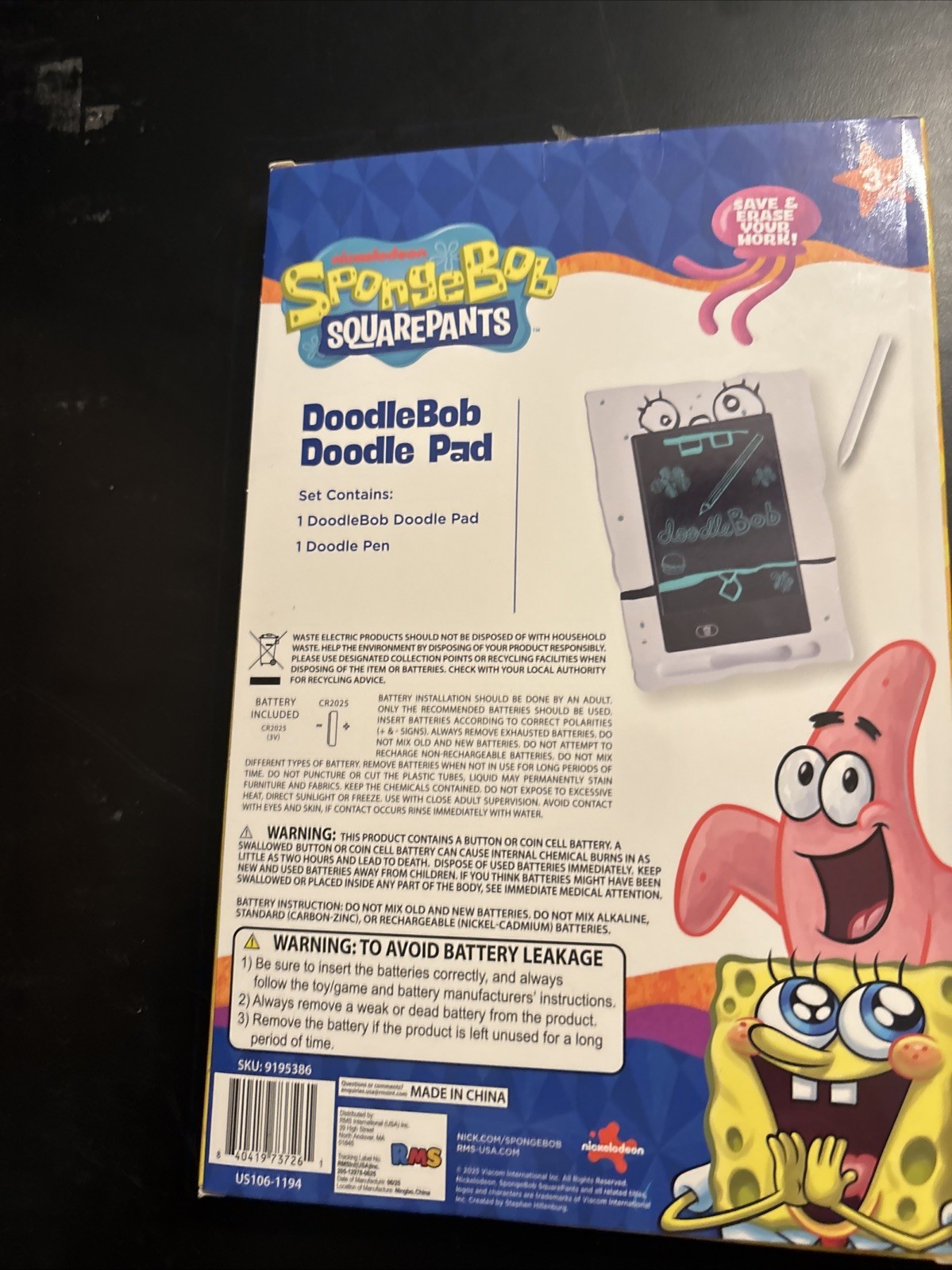 Spongebob Squarepants DoodleBob Doodle Pad