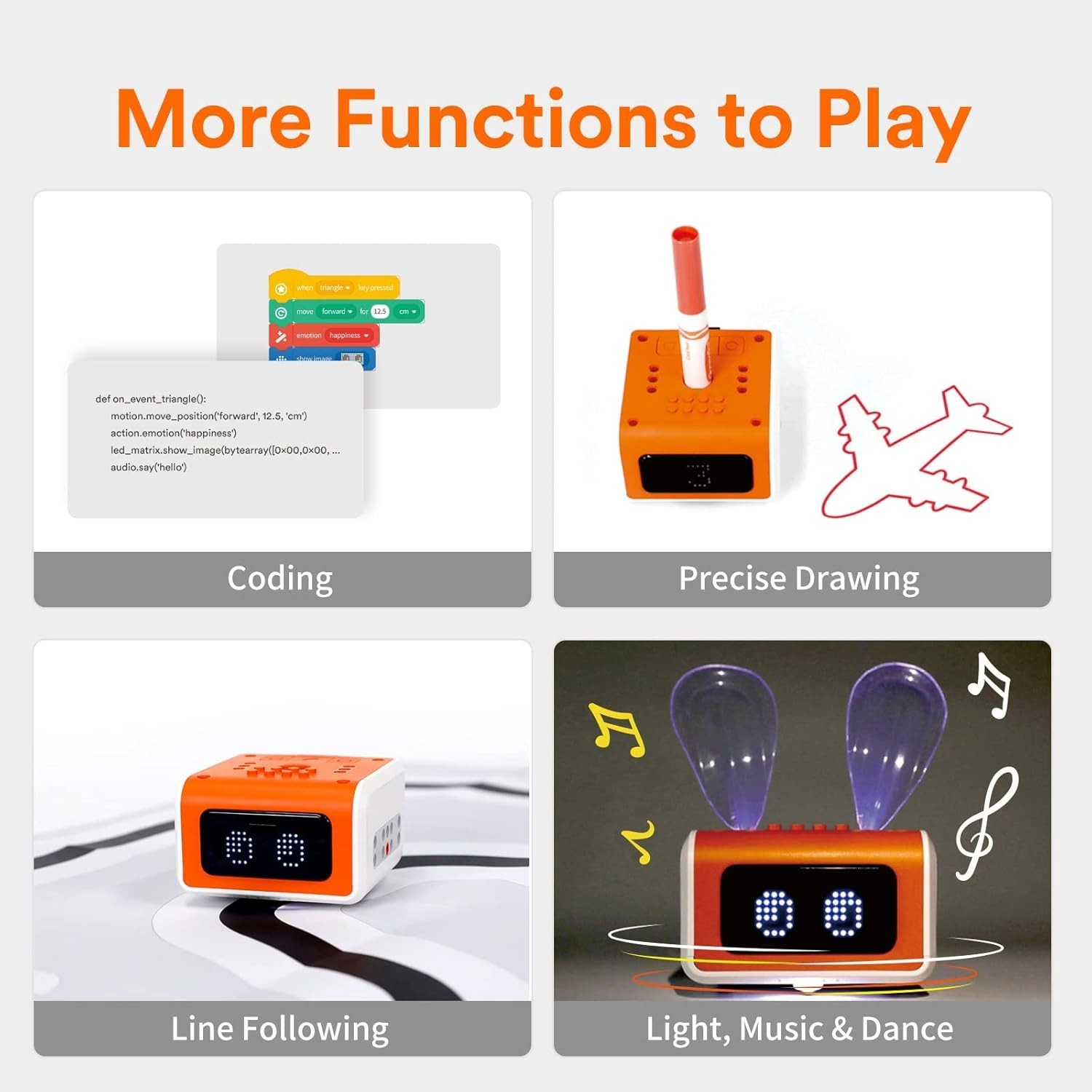 VinciBot Coding Robot for Kids 8-12, STEM Educational Toy, Scratch&Python Pro…