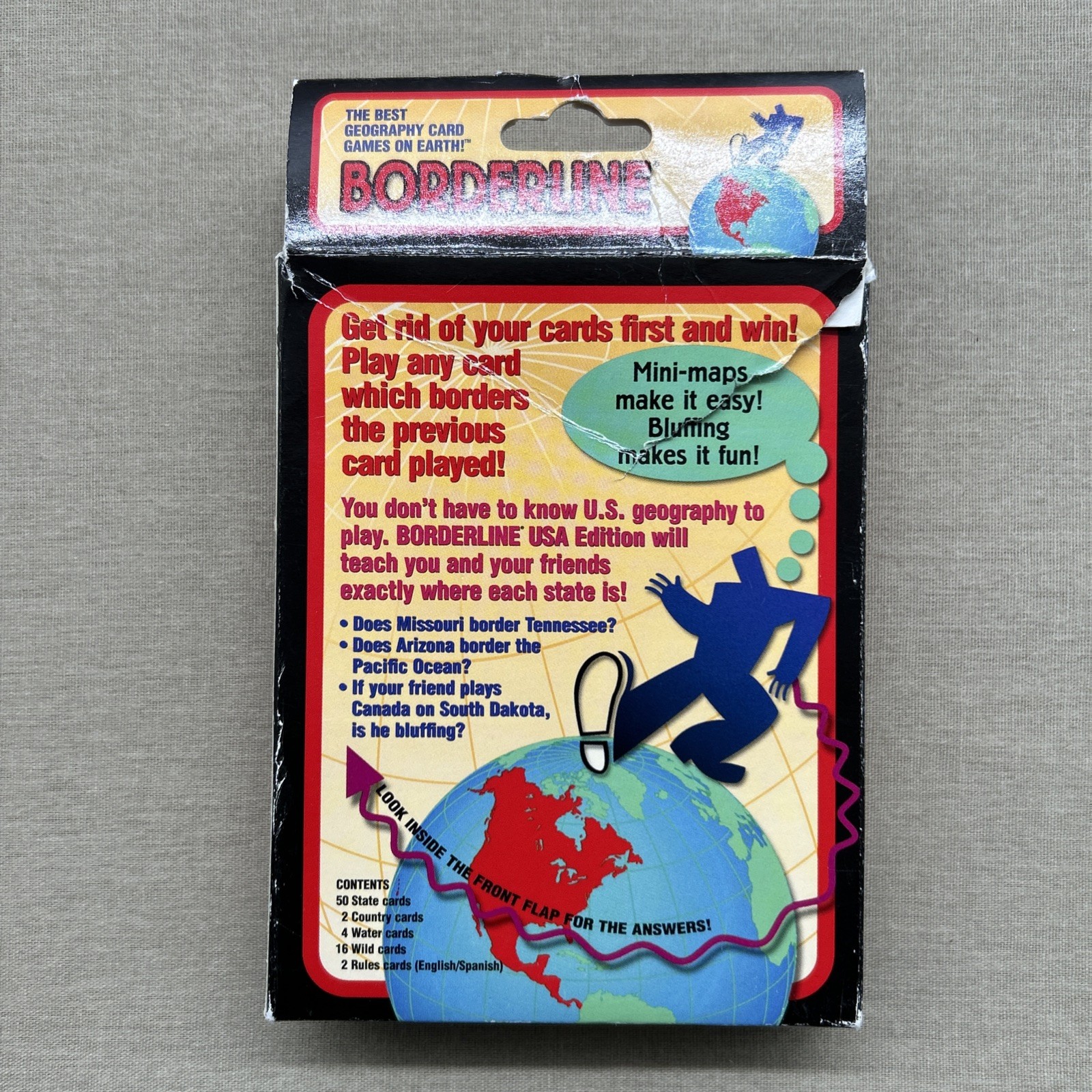 Borderline USA Edition Best Geography Card Games on Earth: States North America