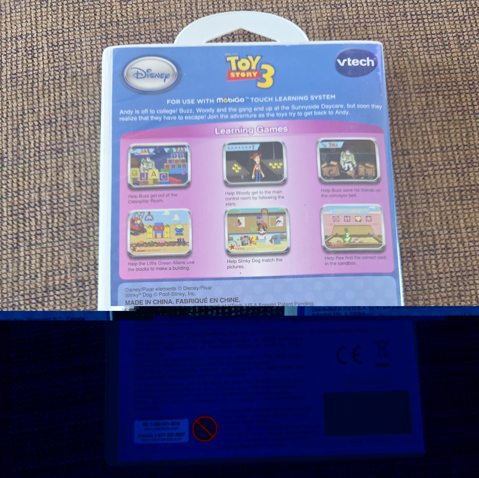 Disney Toy Story 3 VTech MobiGo Game Complete w/ Box Book Buzz Woody Learning