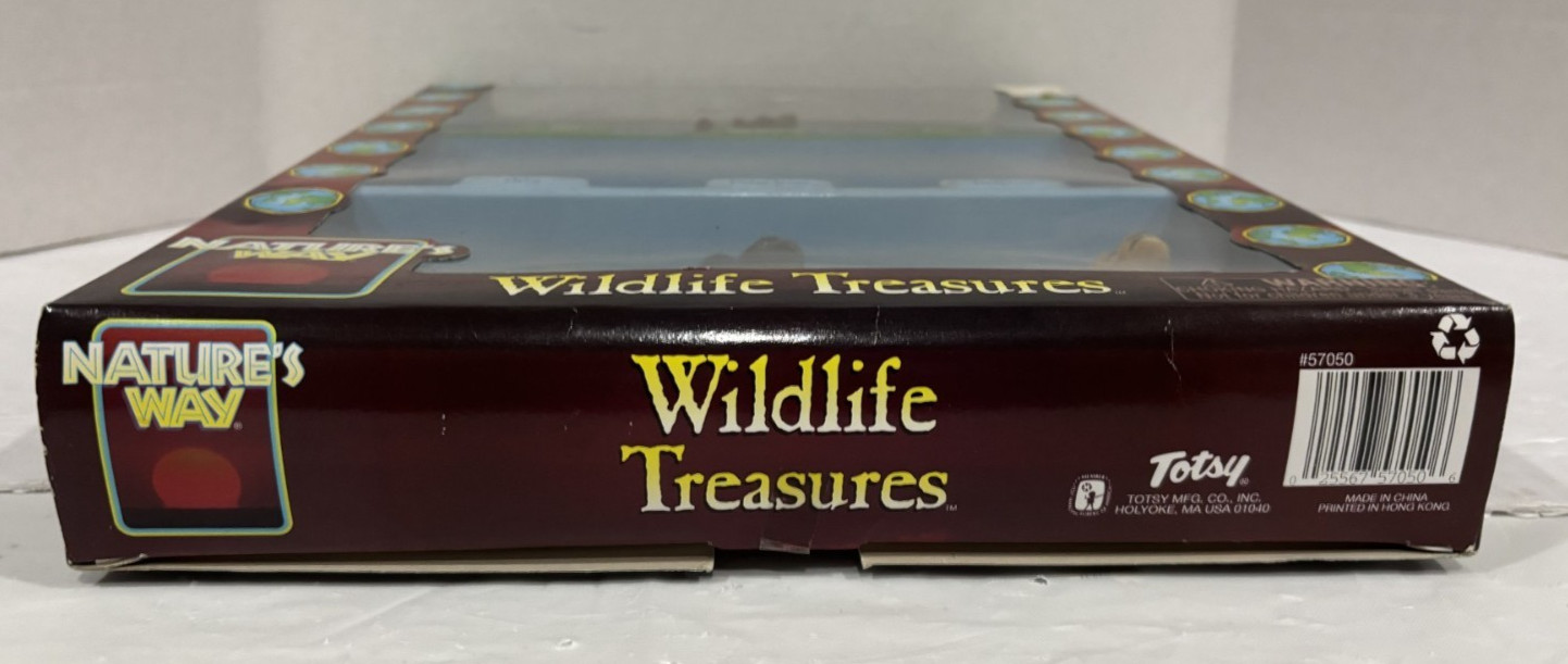 VTG 90’s Nature’s Way “WILDLIFE TREASURES” 9 Piece Animal Playset Totsy #57050