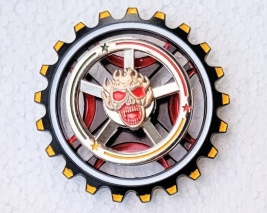 Premium Metal 2 Way Spinning Fidget Spinner Skulls Toy Boys Heavy Duty Cool Big