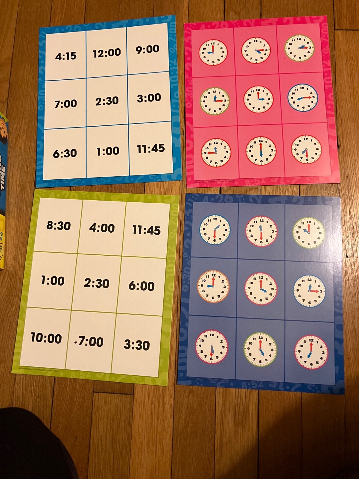 School Zone Learning Set For Telling Time Ages 6 And Up