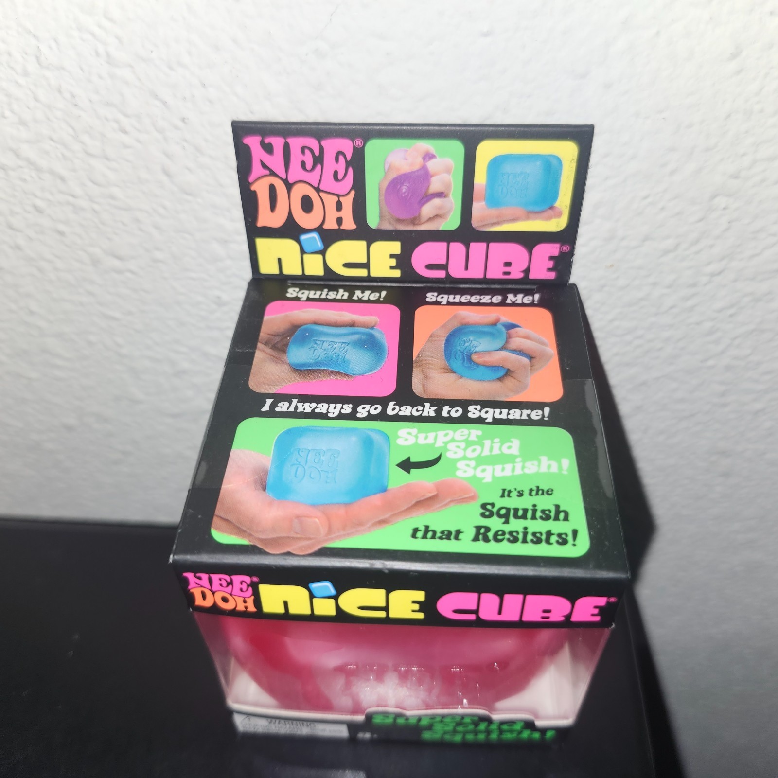 Schylling NeeDoh Nice Cube Super Solid Squish Pink Toy, FAST SHIPPING!