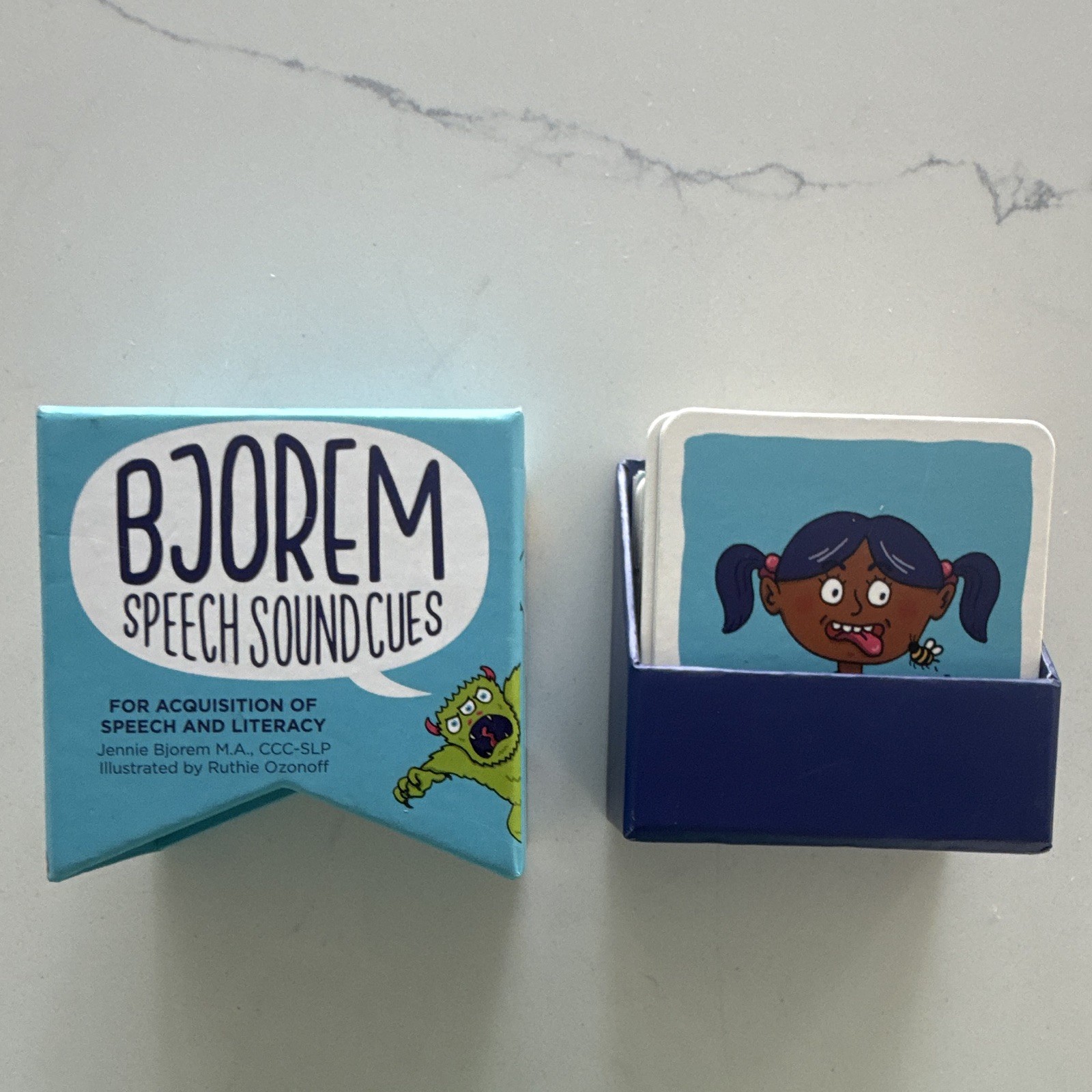 Bjorem Speech Sound Cues Speech Therapy Cue Cards Set Blue 22C 12V
