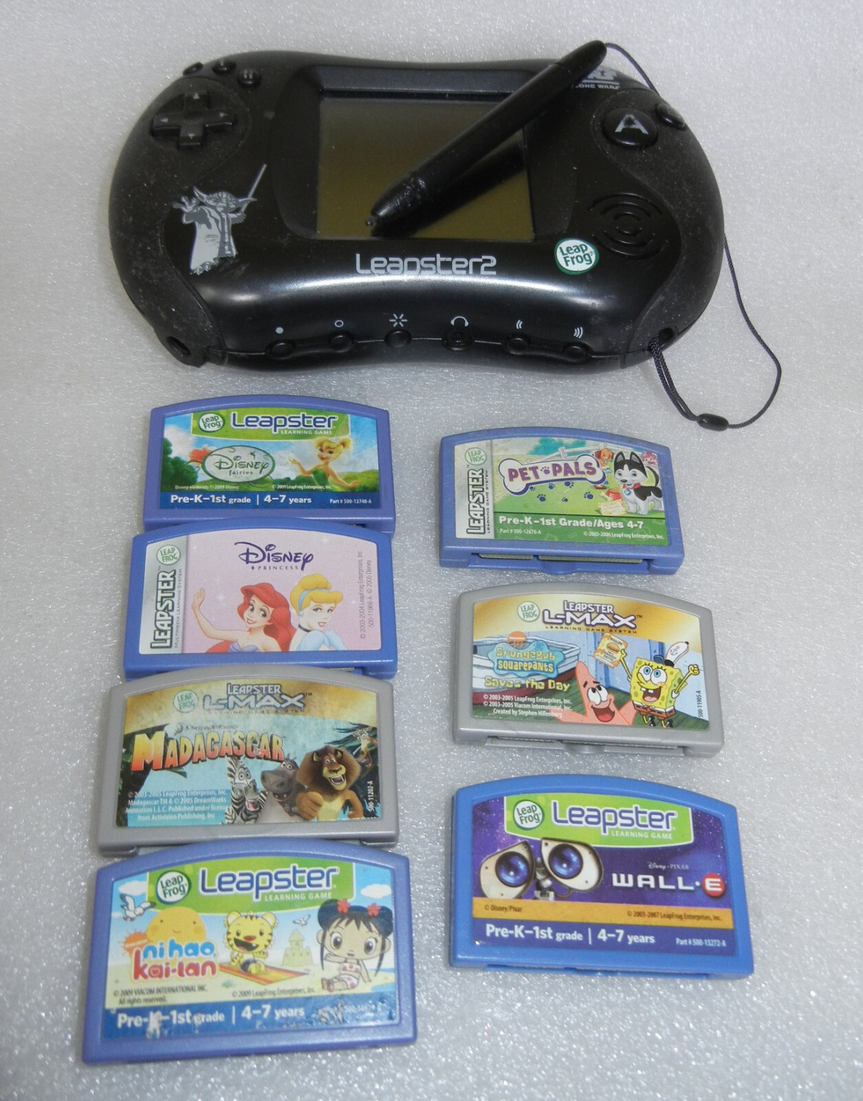 Star Wars Leapster2 System + 7 Lot Leap Frog Leapster Games (Lot L2-7)