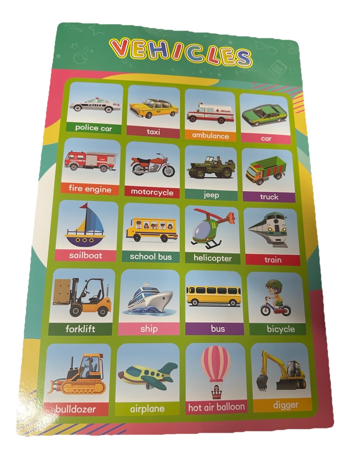 16PCS Educational Preschool Posters Toddlers Kids Perfect for Classroom Teach