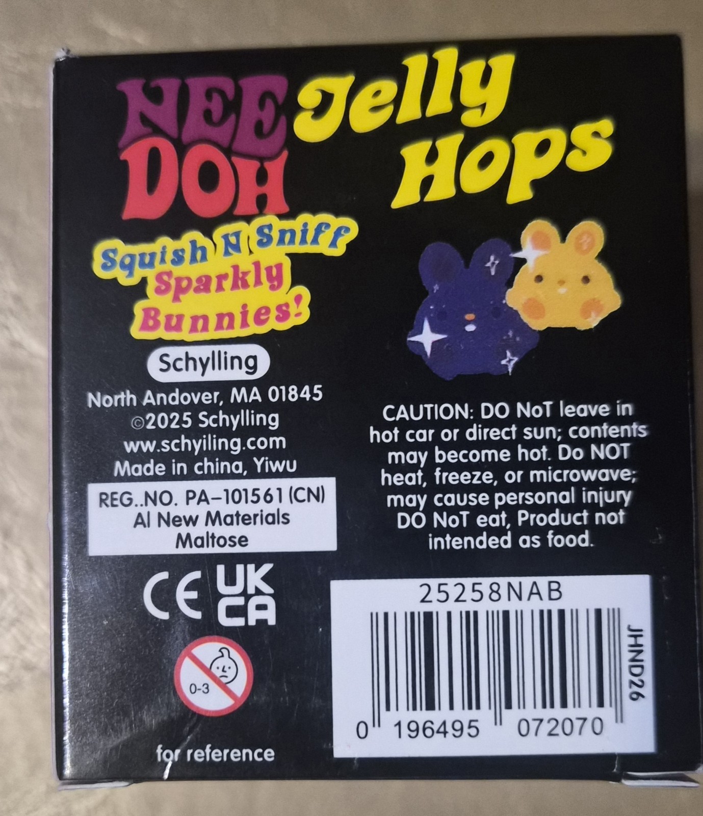 NEEDOH JELLYHOPS SCENTED TWINKLEBERRY TAFFY 2 INCH BUNNY SQUISHY TOY YELLOW NIB