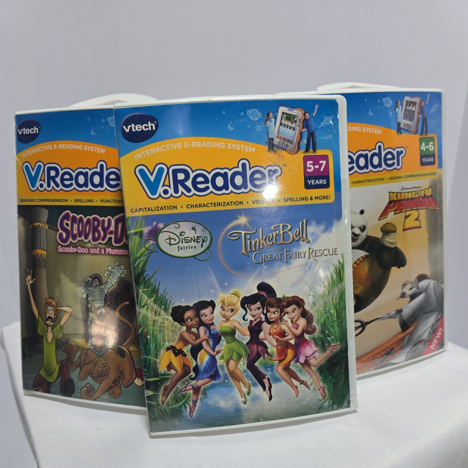 SEALED VTech LOT OF 3 MobiGo Disney Kung-Fu Fairies Scooby Educational 4-7 years