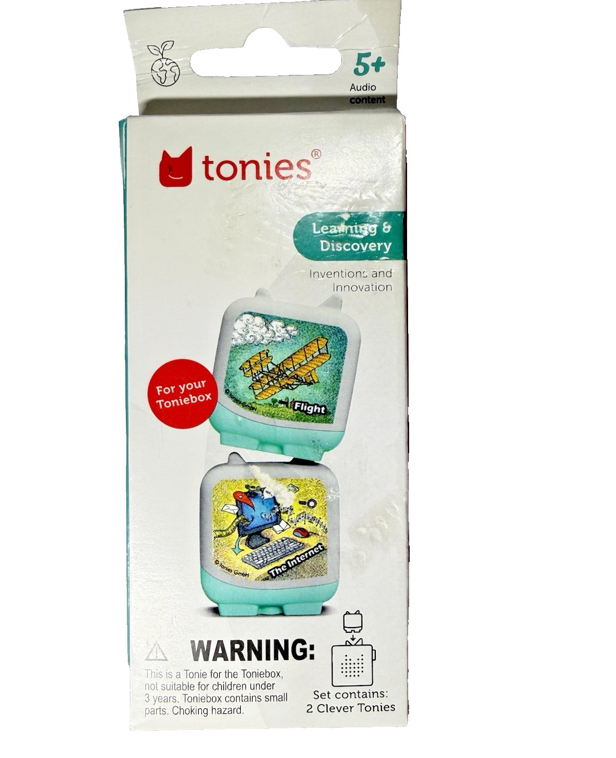 Tonies Inventions Flight & Internet Clever 2 Pack Audio Learning Kids