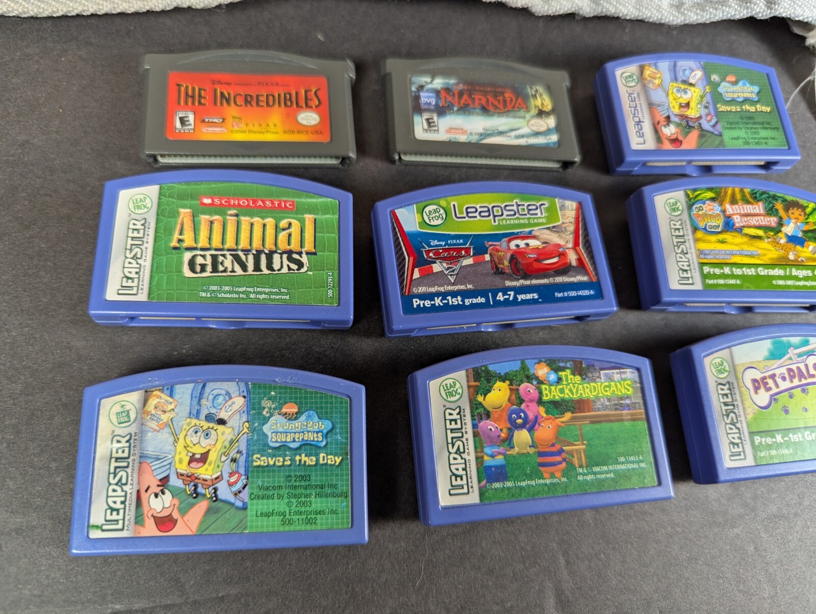 Leapfrog Leap Pad Leapster Learning Cartridges Lot of 7 Games & Case 2 Nintendo
