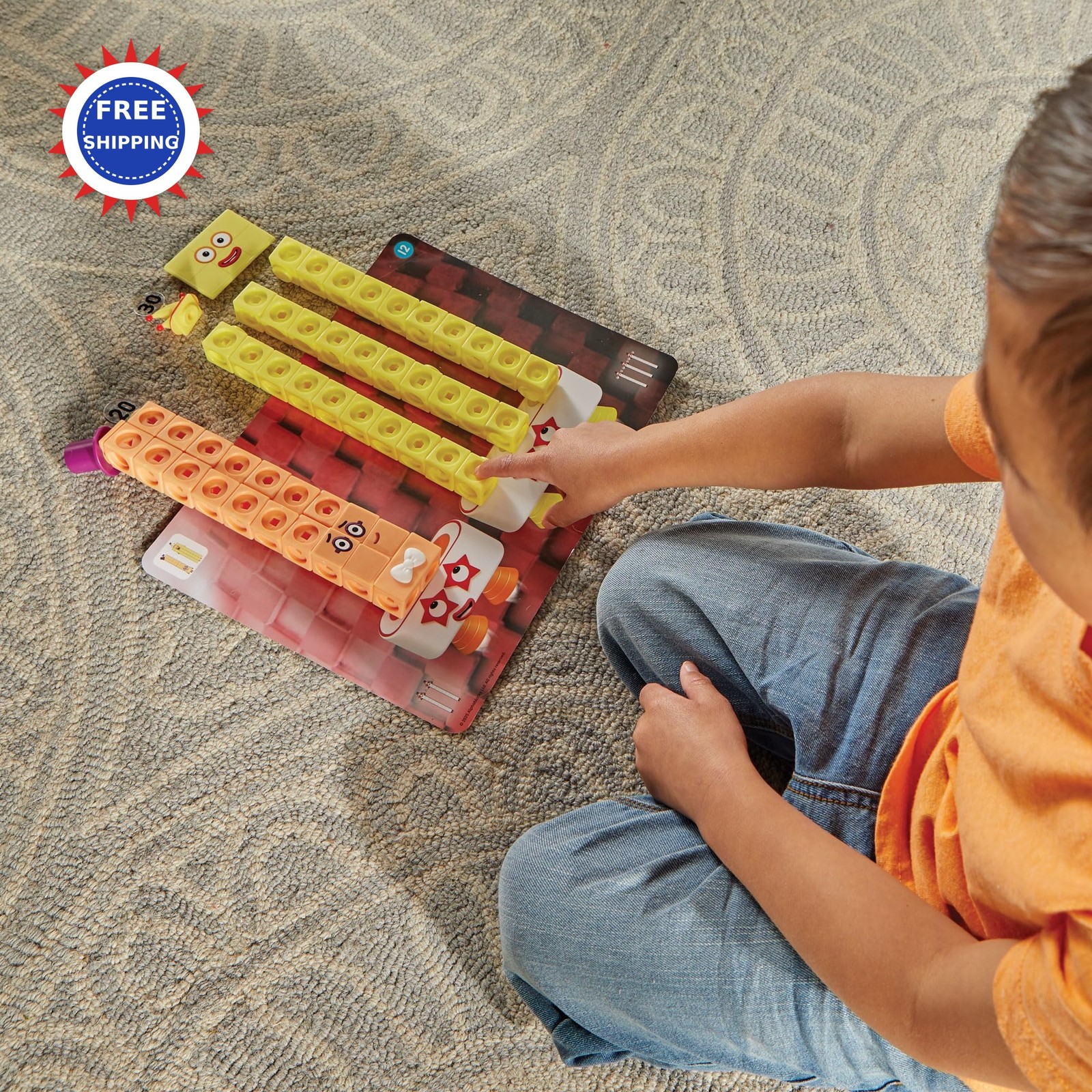 hand2mind Numberblocks Heroes with Zeroes MathLink Cubes Activity Set Preschool