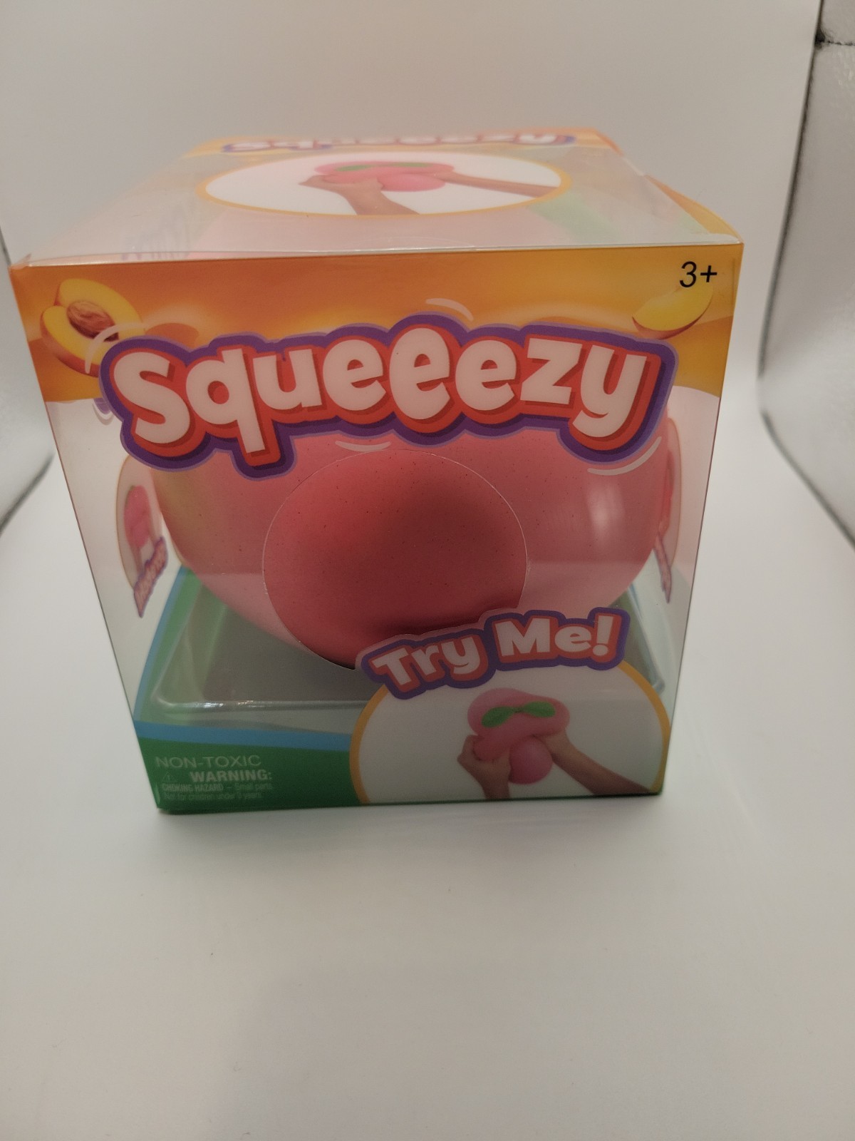Jumbo SQUEEEZY Peach Squishy Sensory Toy Brand New in Box! Sealed