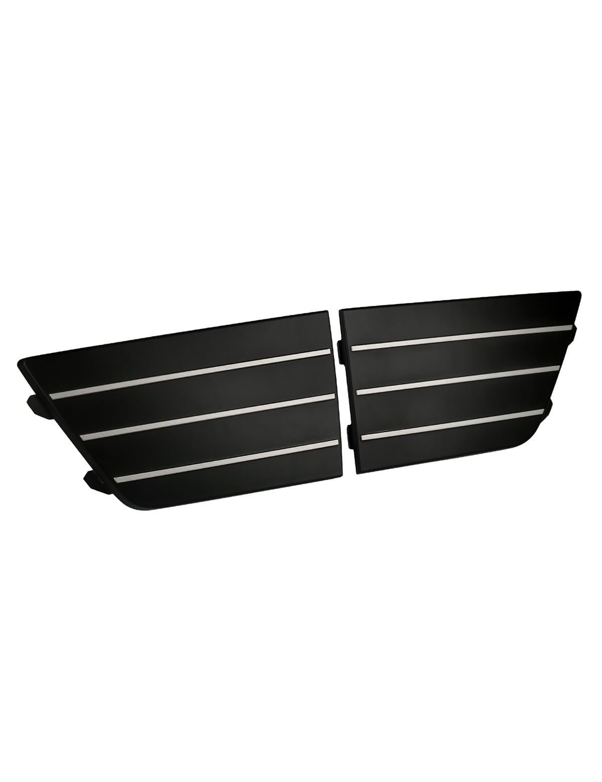 Front Lower Bumper Grill Grille Insert Cover Cover(Pair), Black