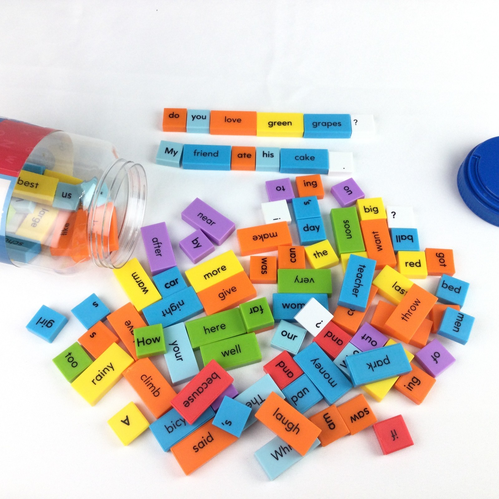 SENTENCE BUILDING DOMINOES Plastic Blocks Classroom Reading Literacy Tool Age 6+