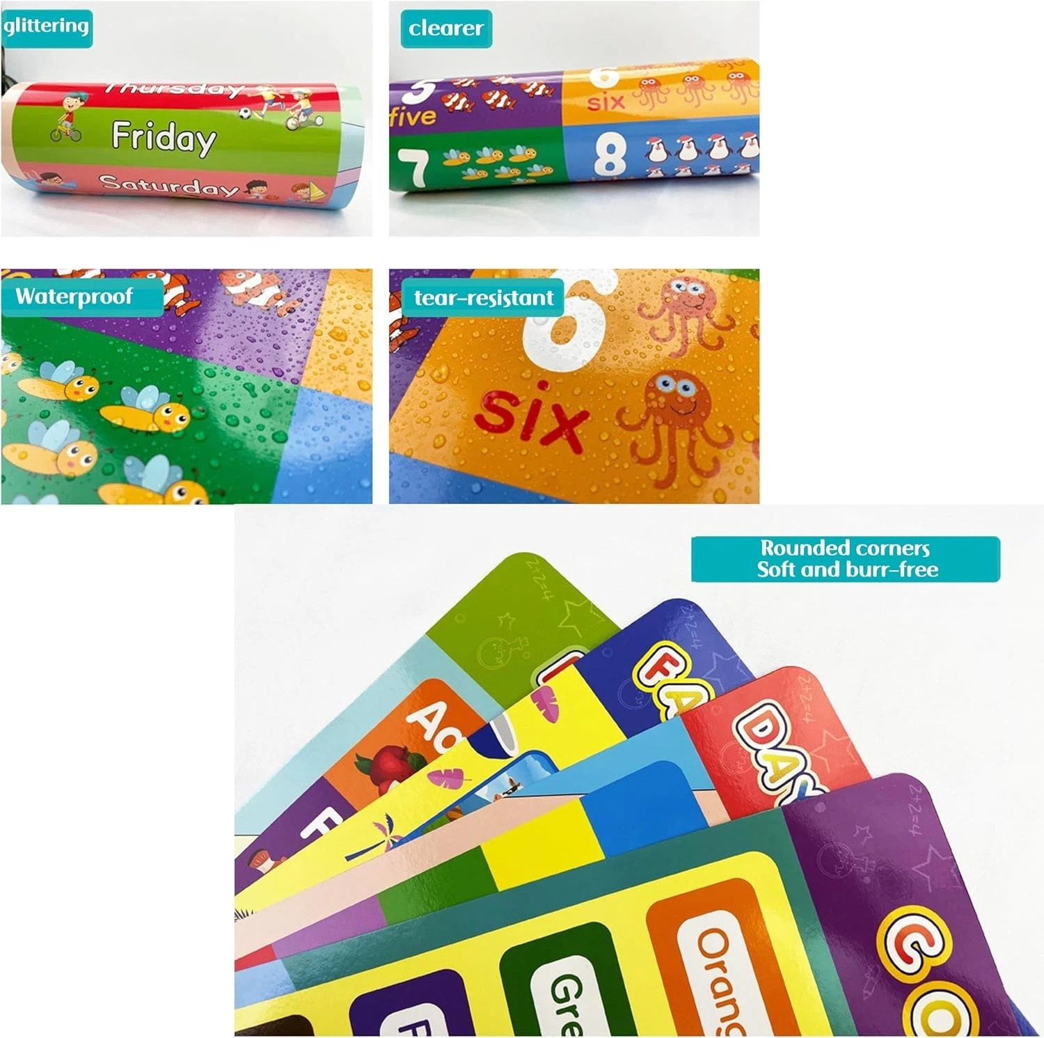 16 Educational Laminated Preschool Posters Set Alphabet Numbers