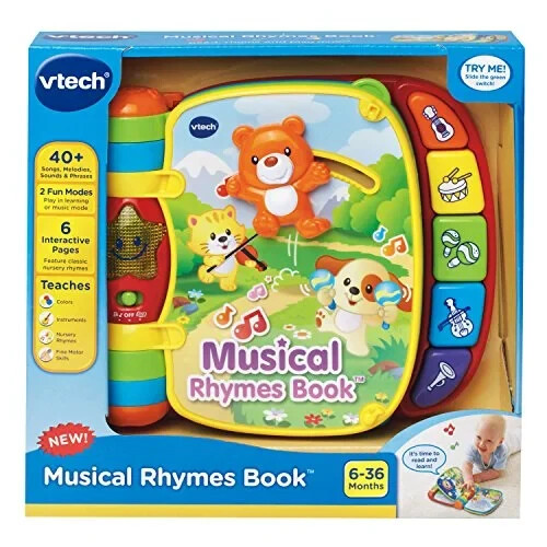 VTech Musical Rhymes Book–NEW–Ages 6-36 Months