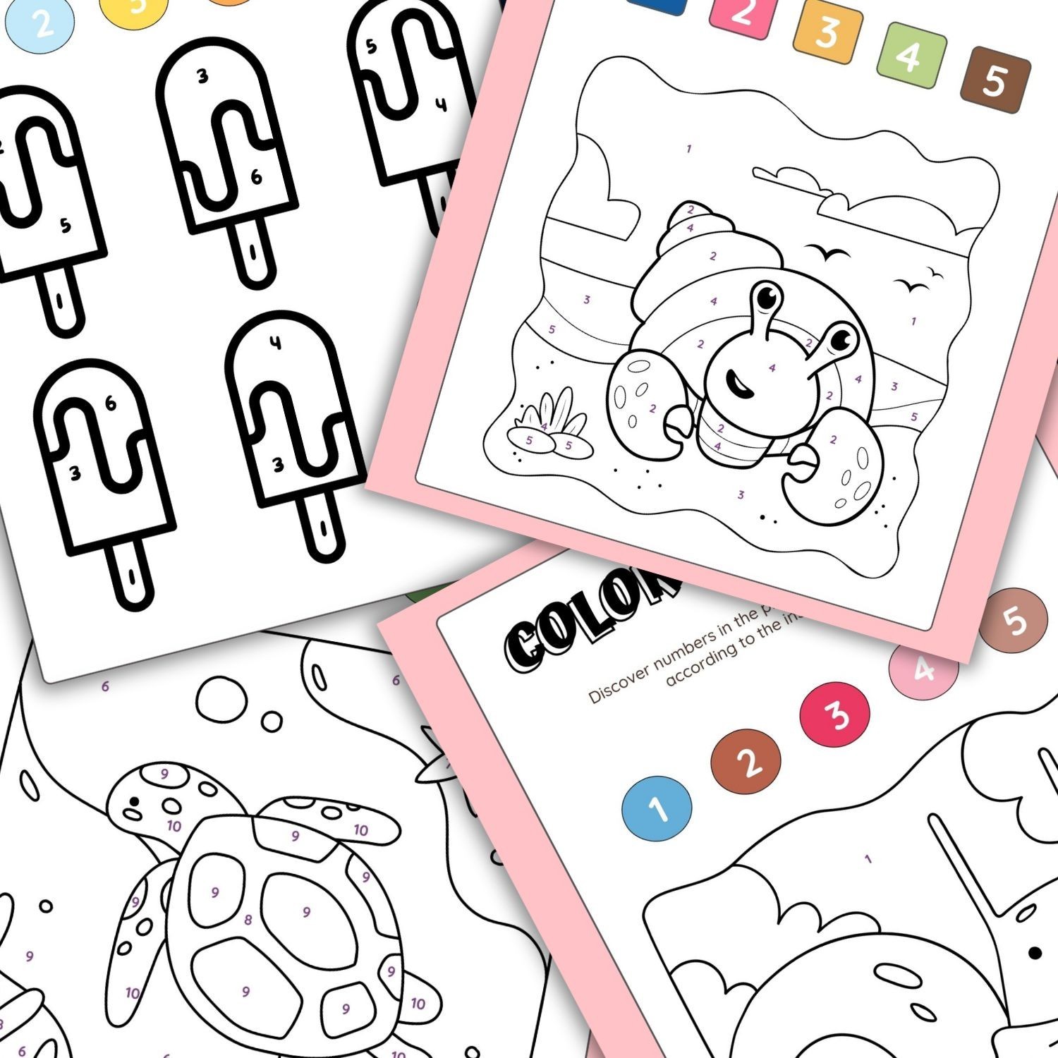 Printable Color by Number Worksheets for Kids | Fun Educational Coloring Pages