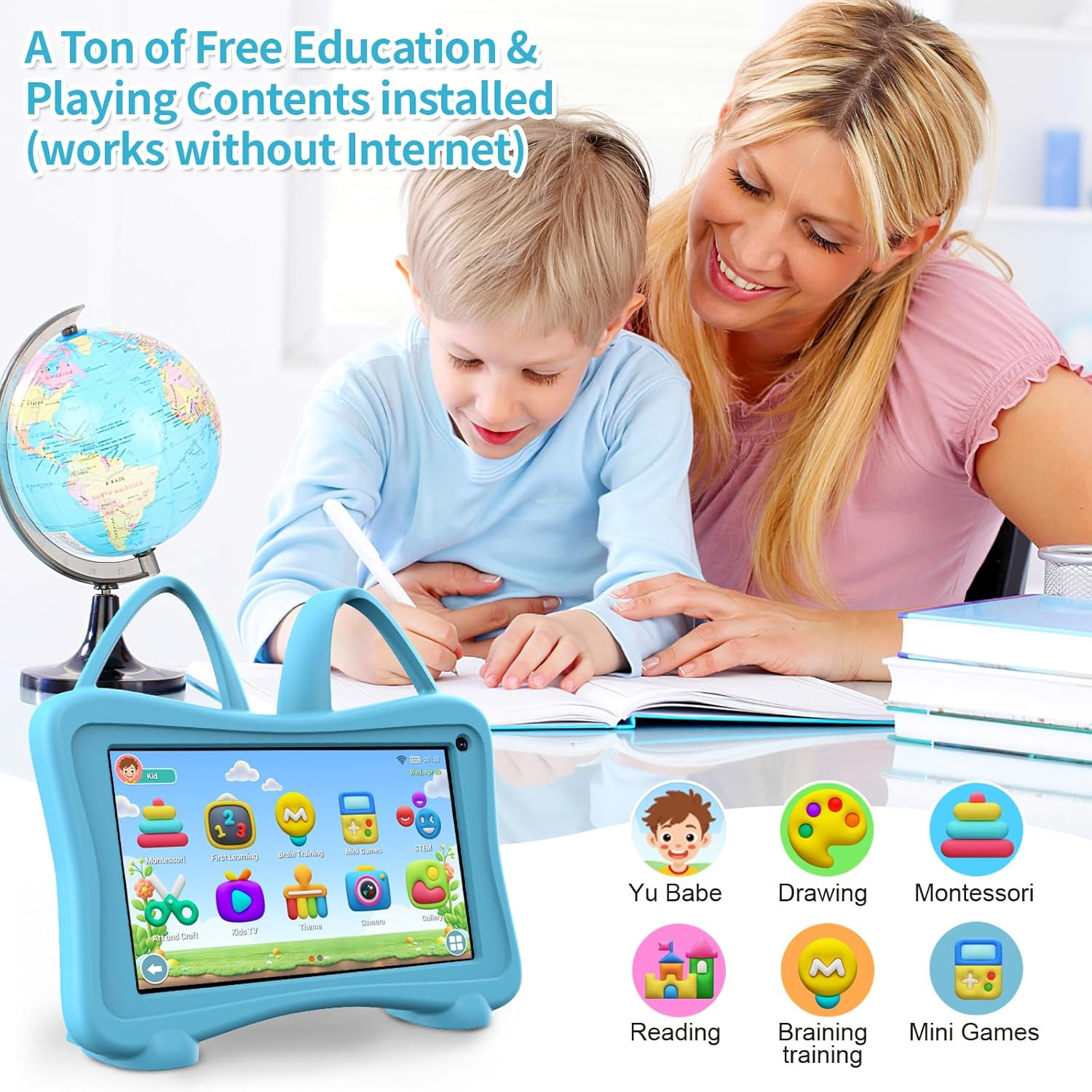 Trayoo Kids Tablet 7 Toddler Children’S Learning Tablet with Wifi, Youtube, Pare
