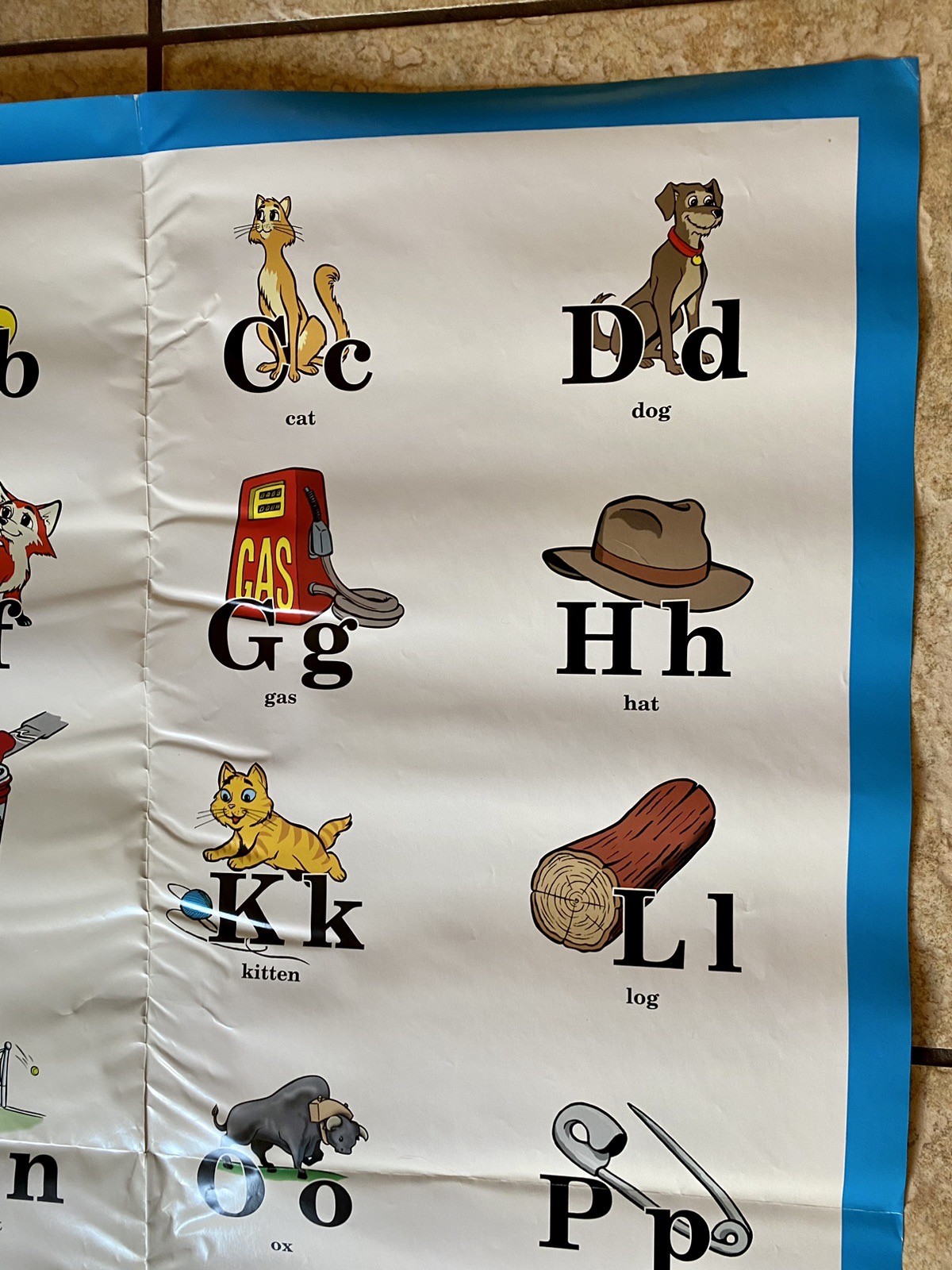 HUGE Vintage Original 90s Hooked On Phonics Reading Alphabet Educational Poster