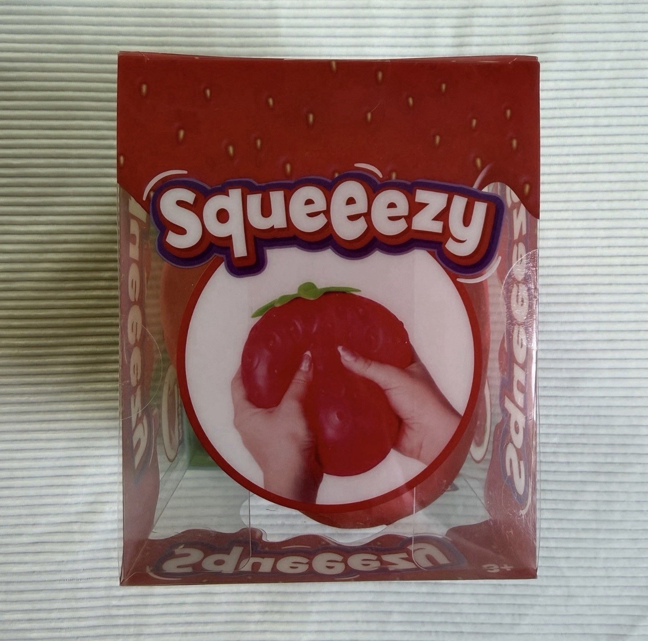 Sunny Days Jumbo Squeezy Strawberry Squishy Toy Stress Relief Toy TikTok VIRAL
