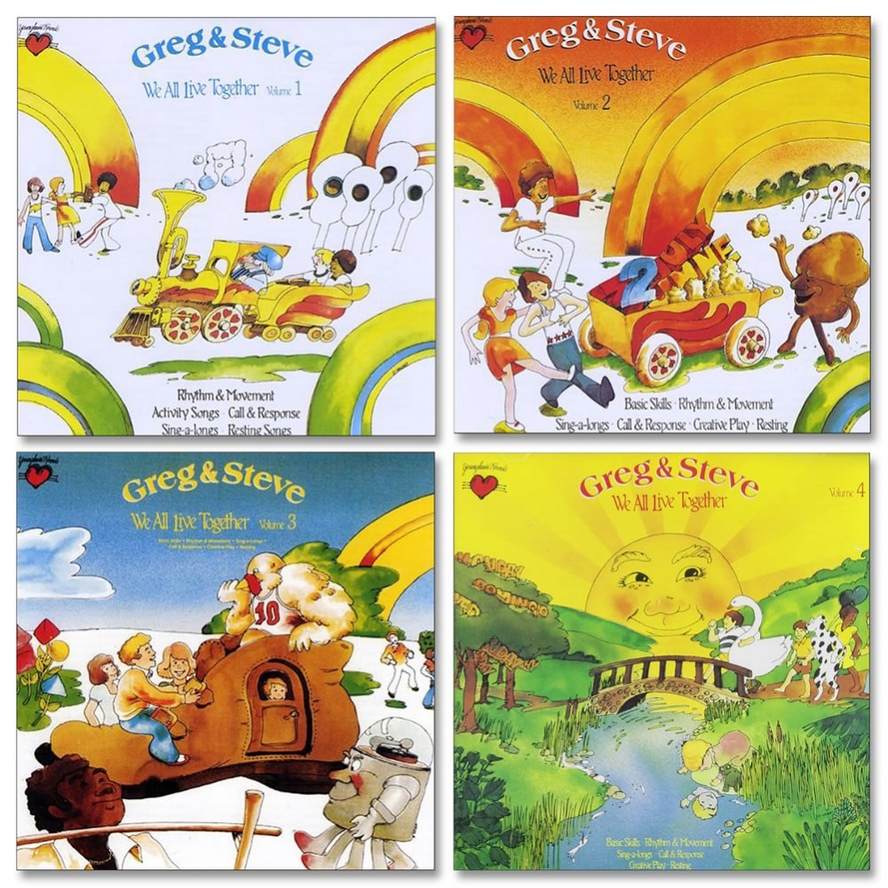Creative Teaching Press Greg & Steve: We All Live Together CDs – Set of 4